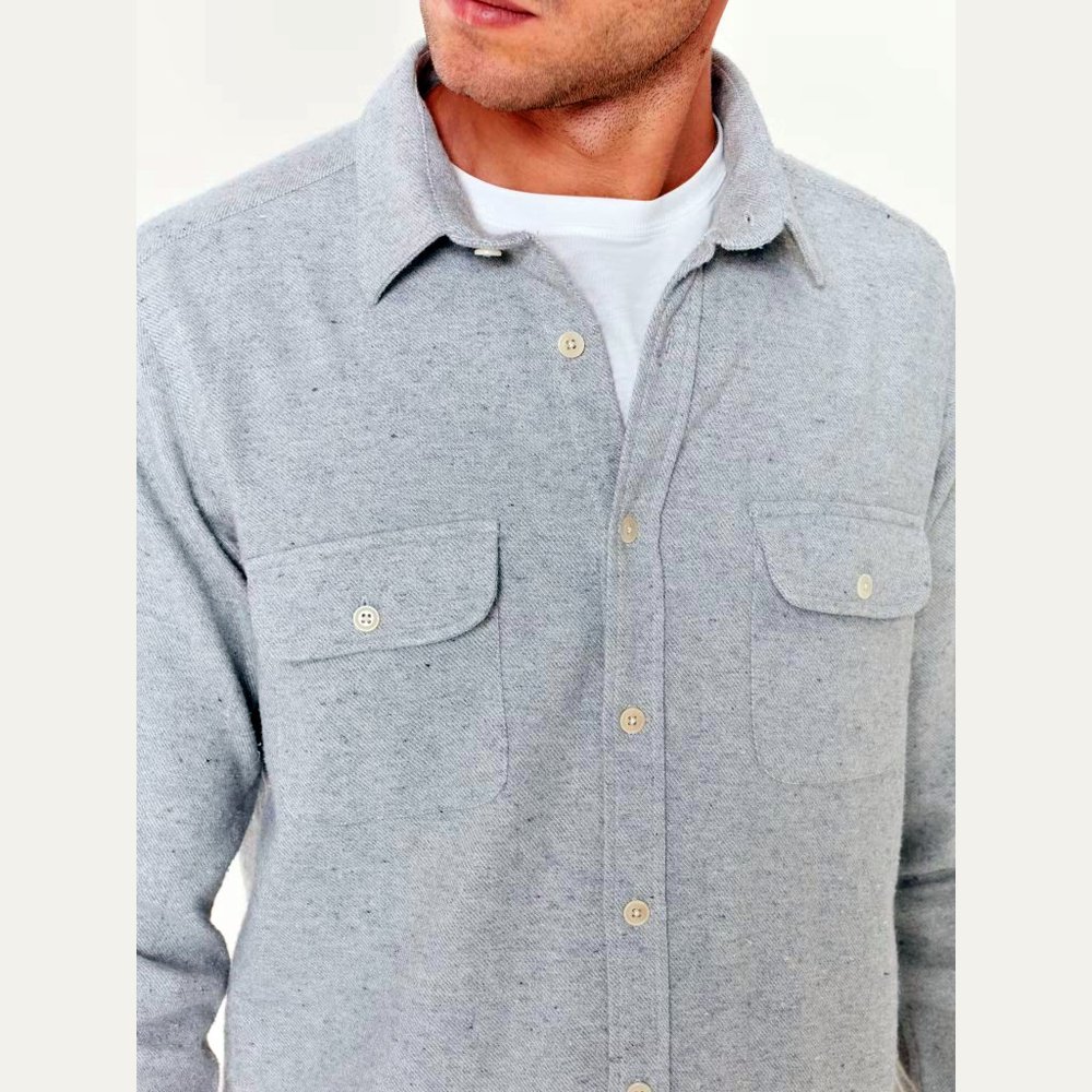 FAR AFIELD Workwear Long Sleeve Button Down Shirt Gray Size Small New With Tags
